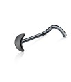 Half Moon Silver Curved Nose Stud NSKB-04s